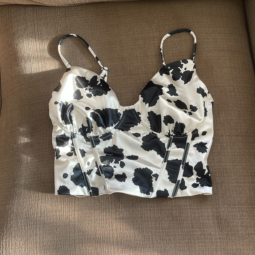 Cow print top